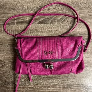 Jessica Simpson Crossbody Pink Bag with card holder and key chain